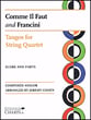 COMME IL FAUT AND FRANCINI TANGOS FOR STRING QUARTET- P.O.P. cover